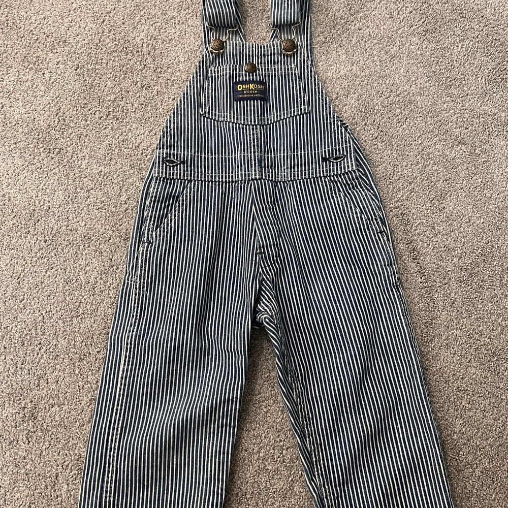 OshKosh B'gosh Blue Striped Overalls 2T